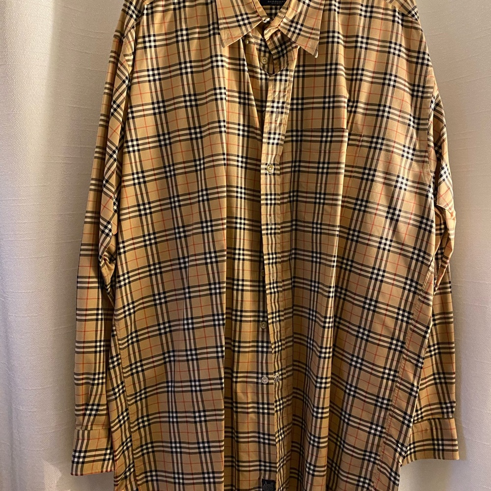 BURBERRY Men's Check Cotton Poplin Shirt